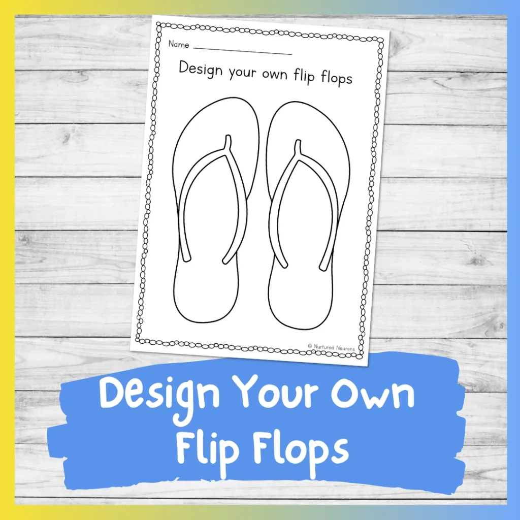 Printable Flip Flop Template