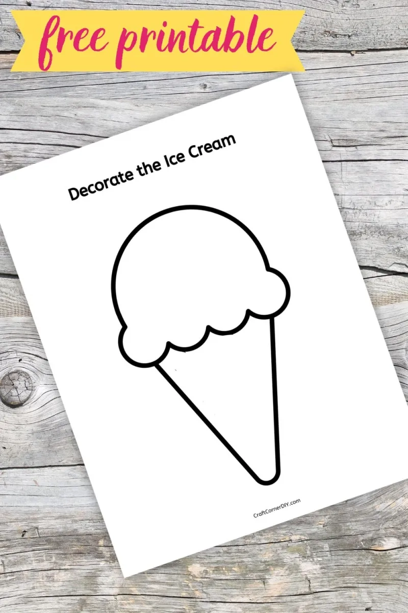 Ice Cream Template Printable Free