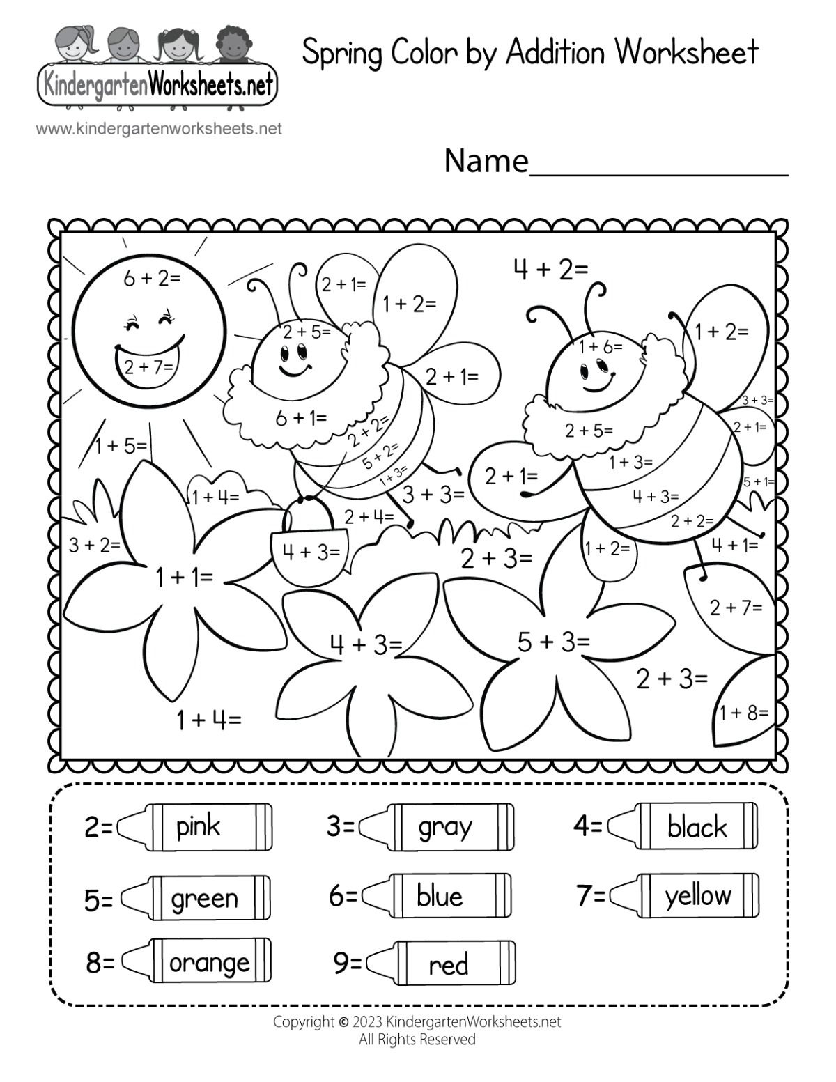 Printable Worksheet Kindergarten