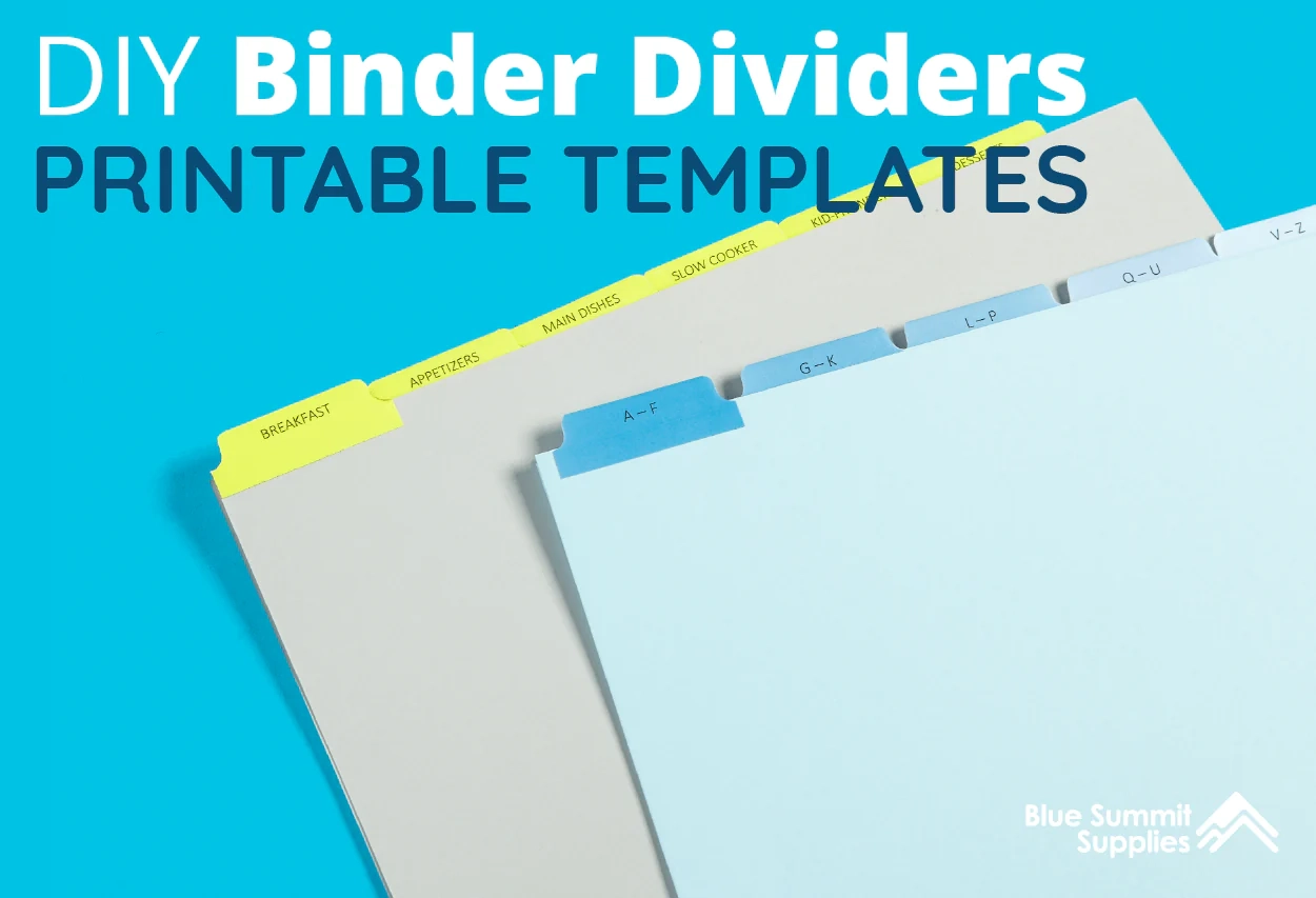 Printable Binder Divider Template