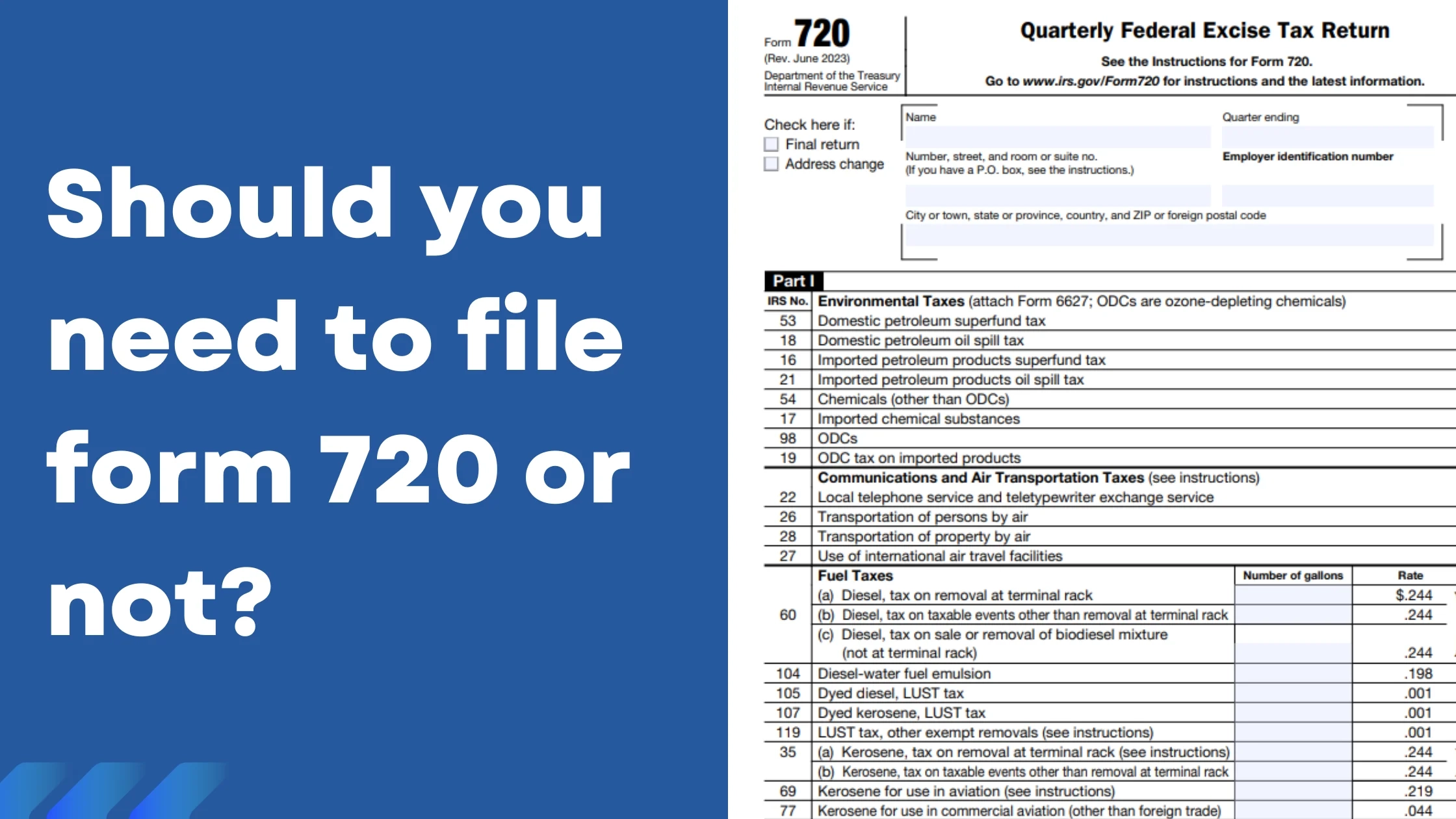 Form 720 Tax Form