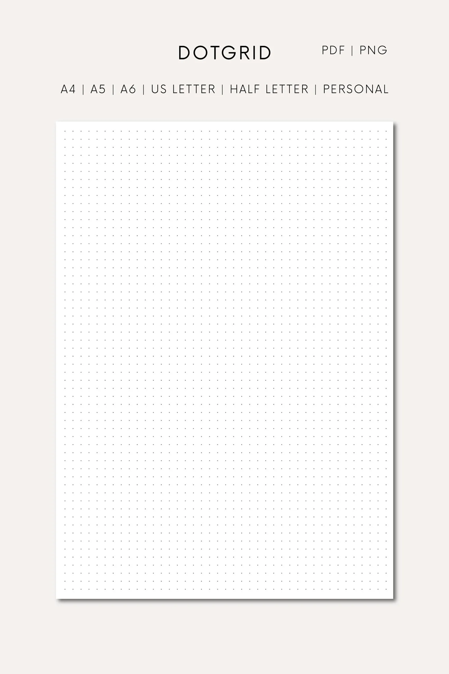 Dot Grid Printable A4 PNG Dotted Page Printables PDF Printable 