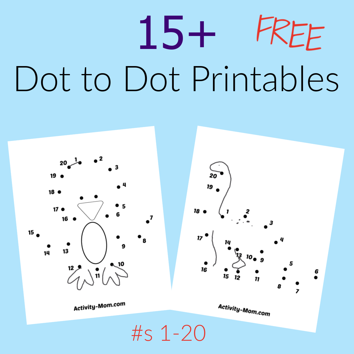 Dot To Dot Free Printables