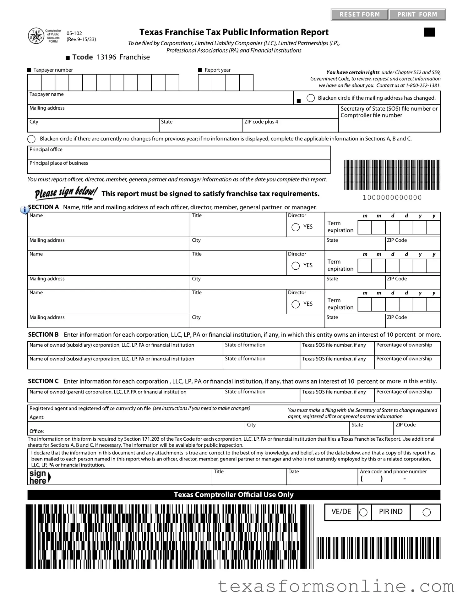 Download 05 102 Texas Template In PDF Texas Forms Online