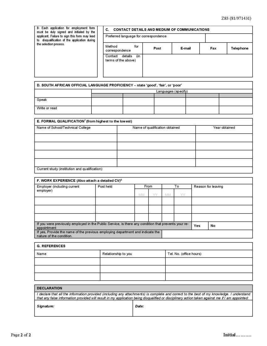 Download Z83 Form PDF amp Word Editable 2023 2025