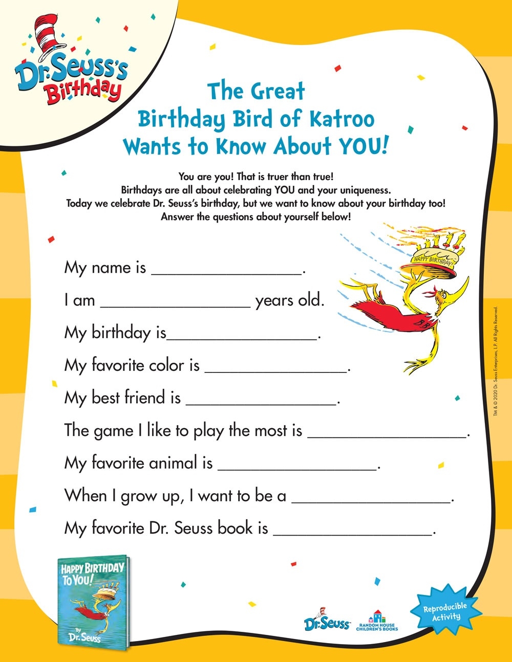 Dr Seuss Free Printable