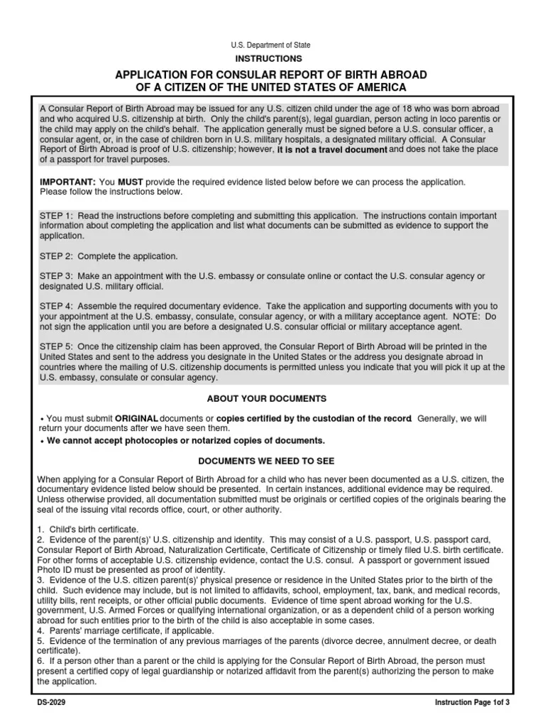 Uscis Form Ds 2029