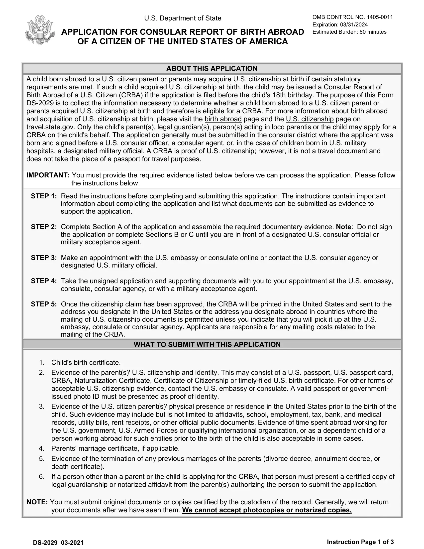Ds 2029 Form Pdf Fillable