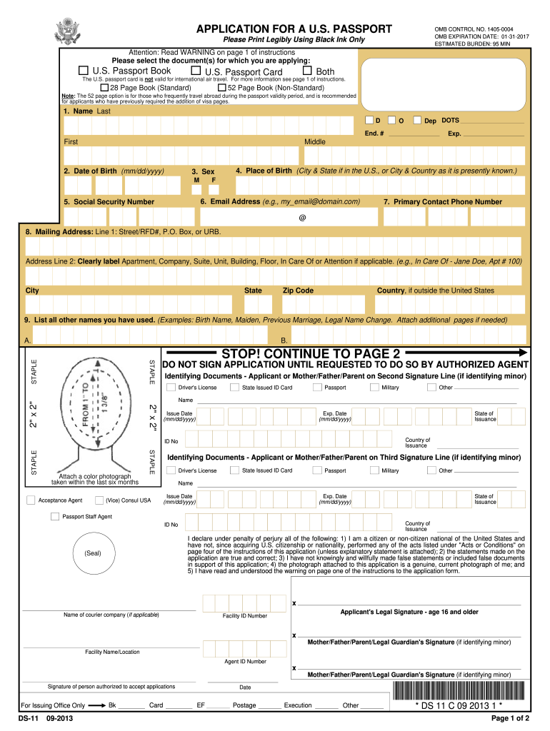 Ds-82 Passport Renewal Form Printable Free