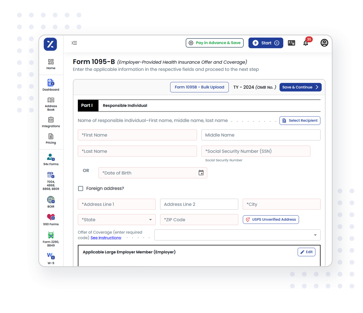 Va Irs Form 1095-B