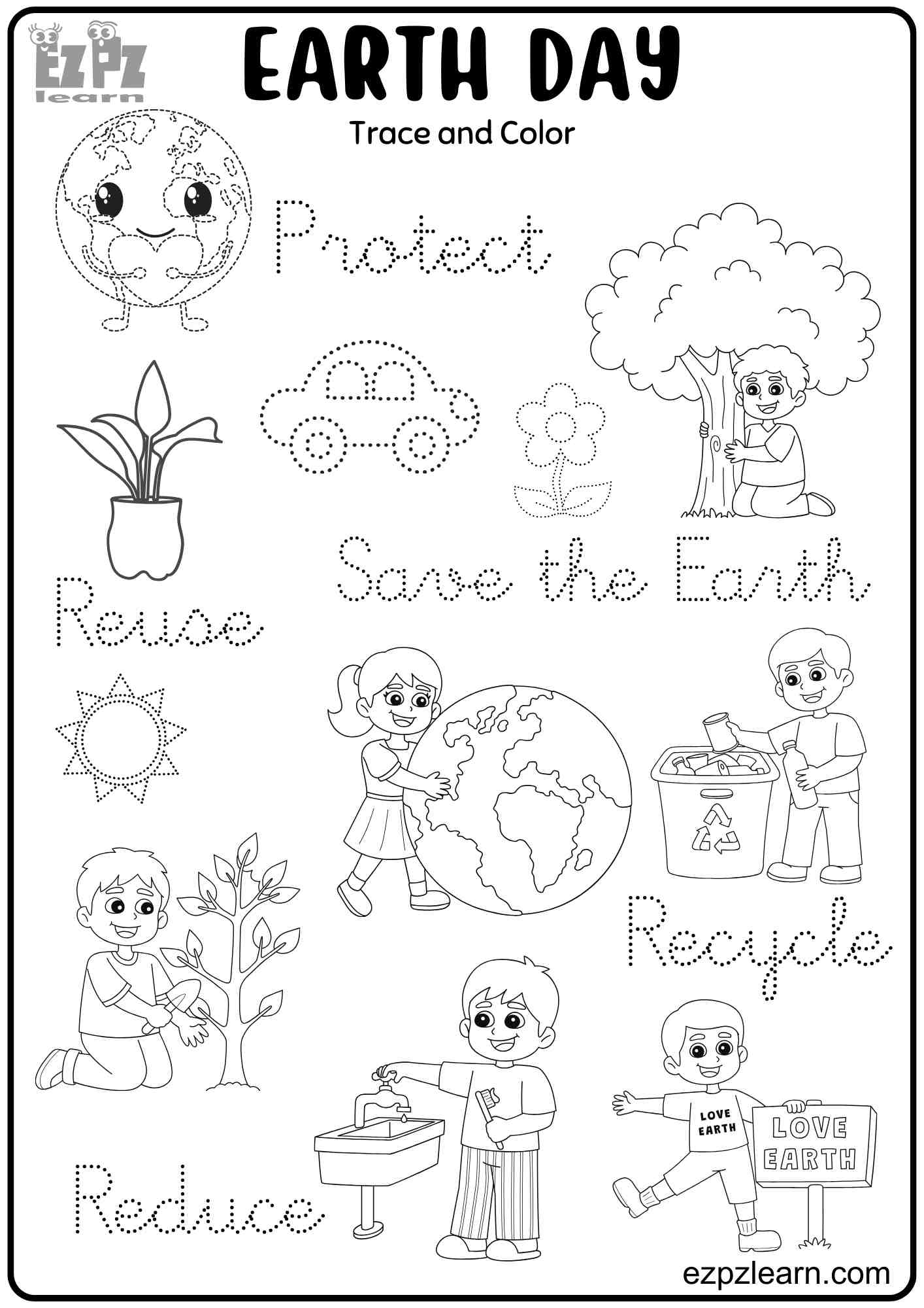 Free Printable Earth Day Preschool Worksheets