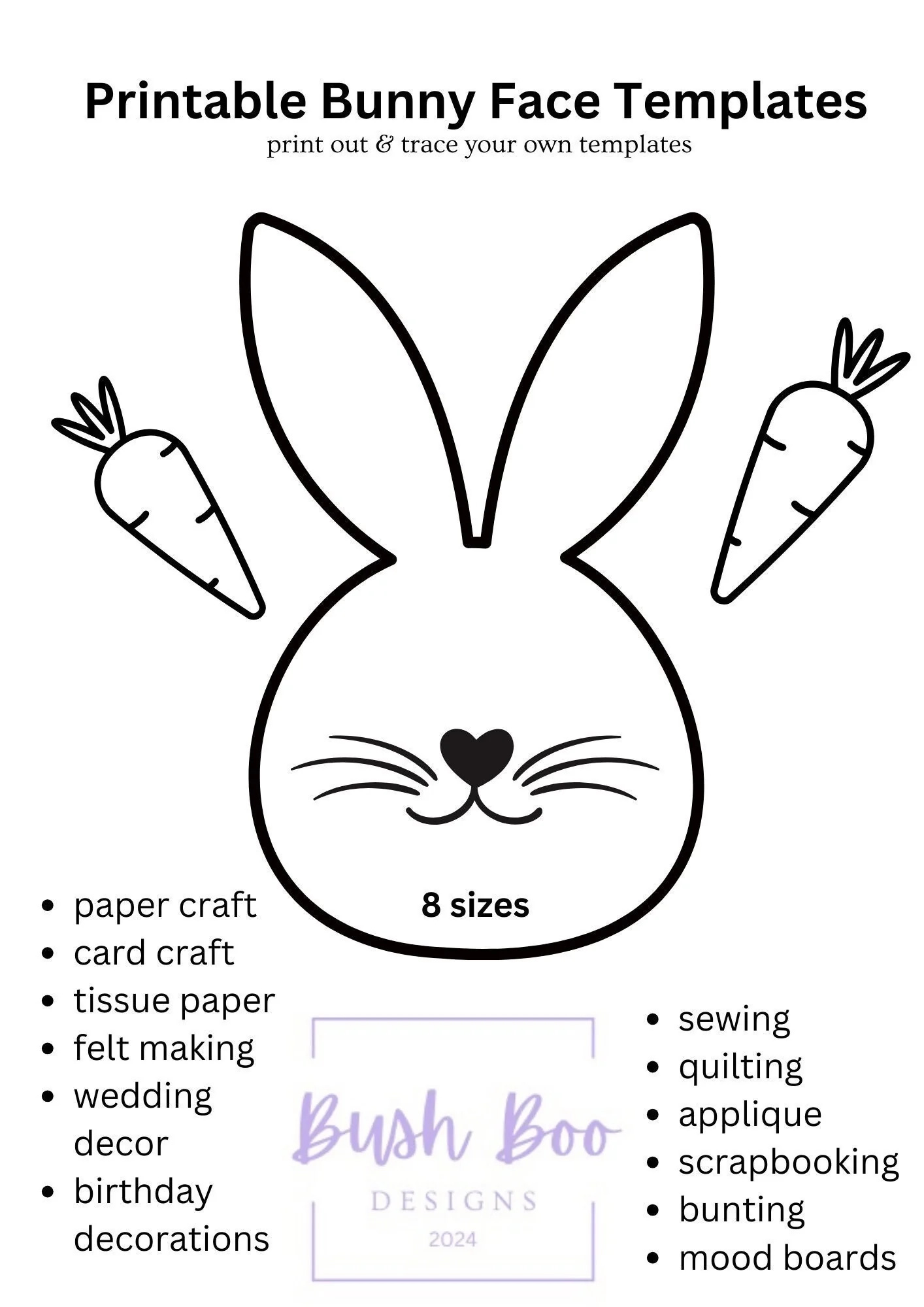 Printable Easter Bunny Craft Template