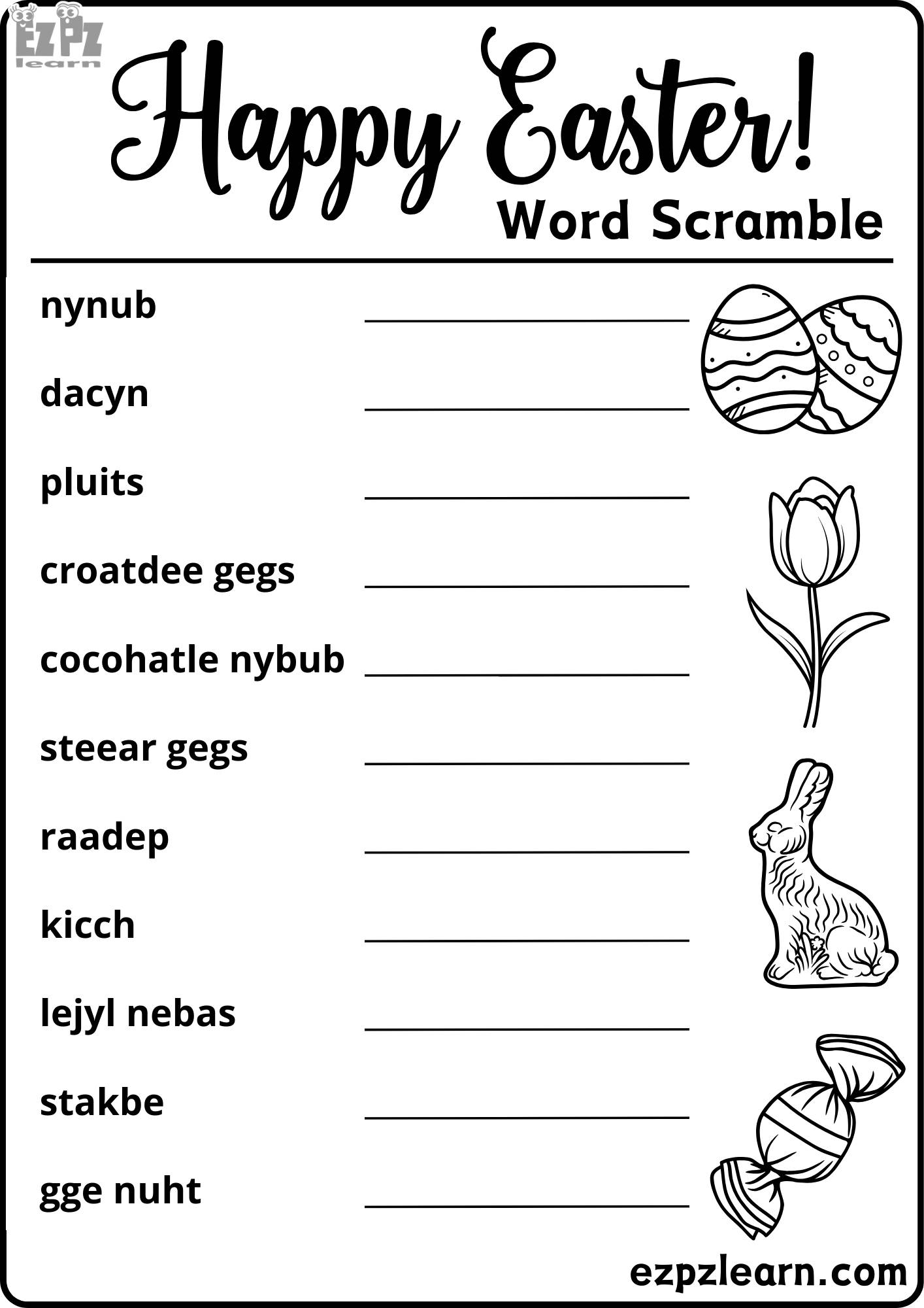 Free Printable Easter Worksheets 3rd Grade