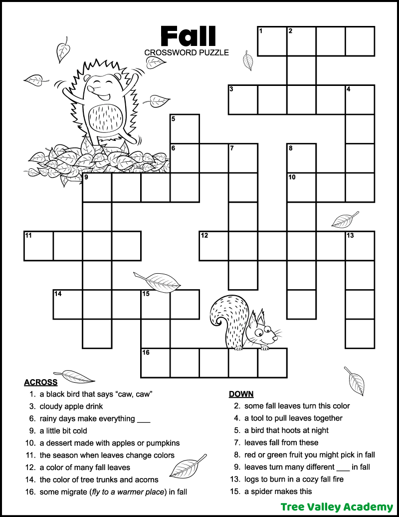 Create Easy Crossword Puzzles Printable