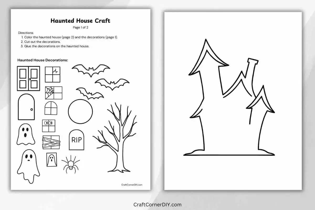 Easy Haunted House Craft For Kids Craft Corner DIY