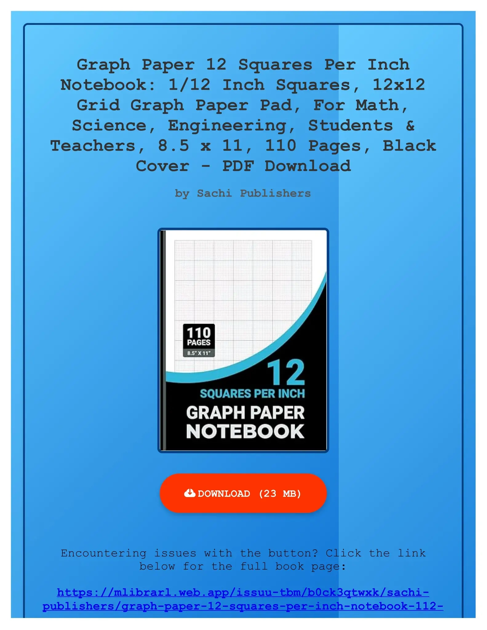 Graph Paper 12 Squares Per Inch