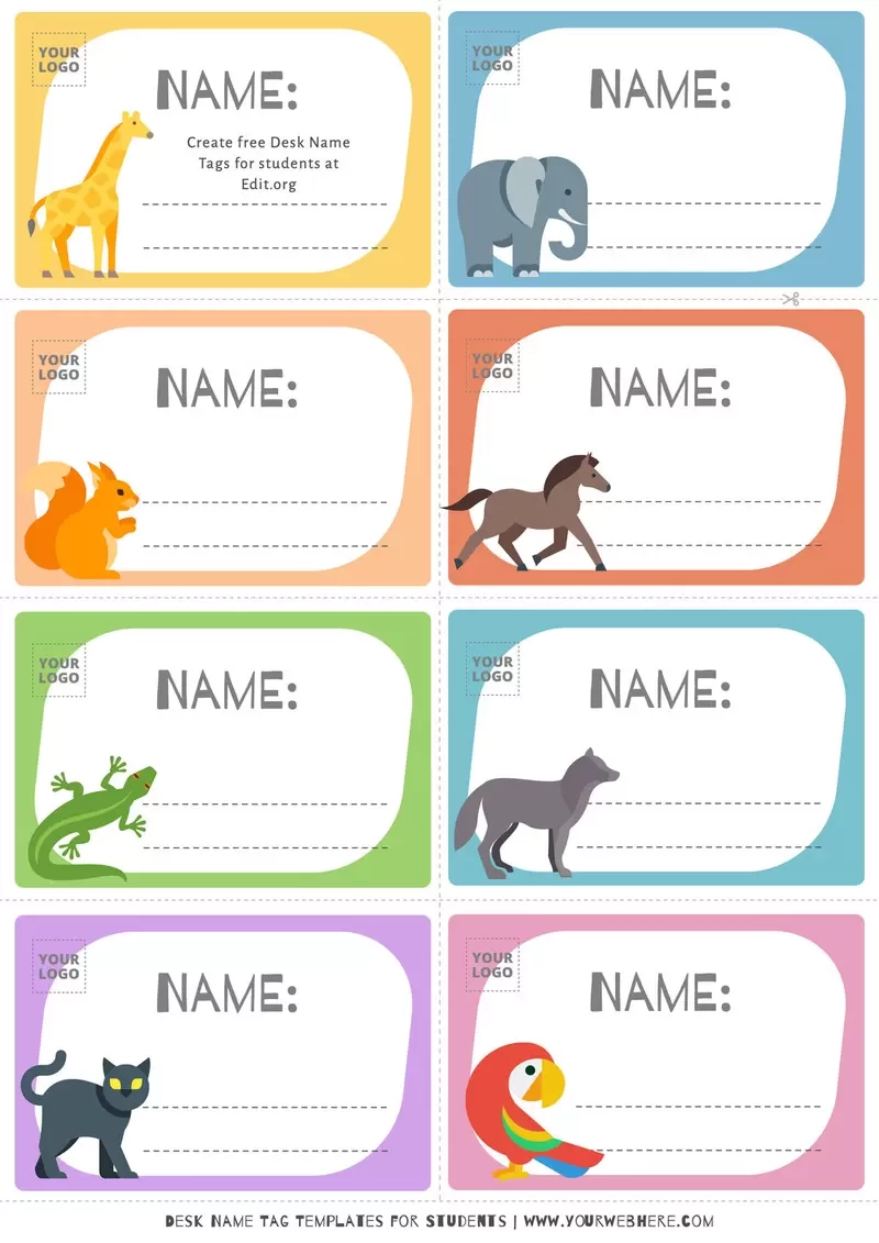 Free Printable Name Plate Template