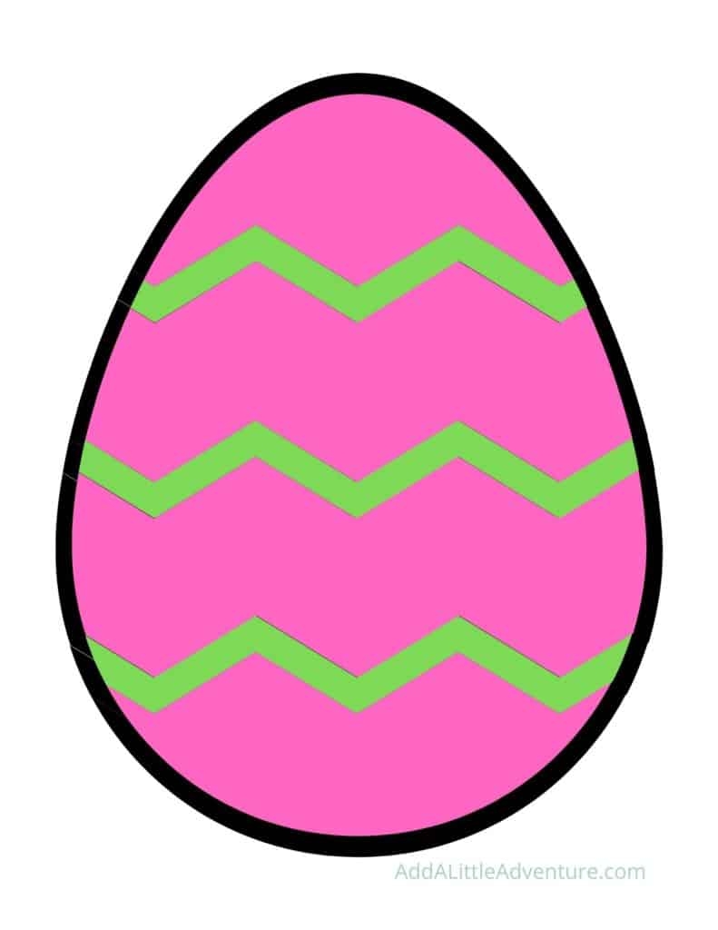 Colored Template Printable Easter Eggs