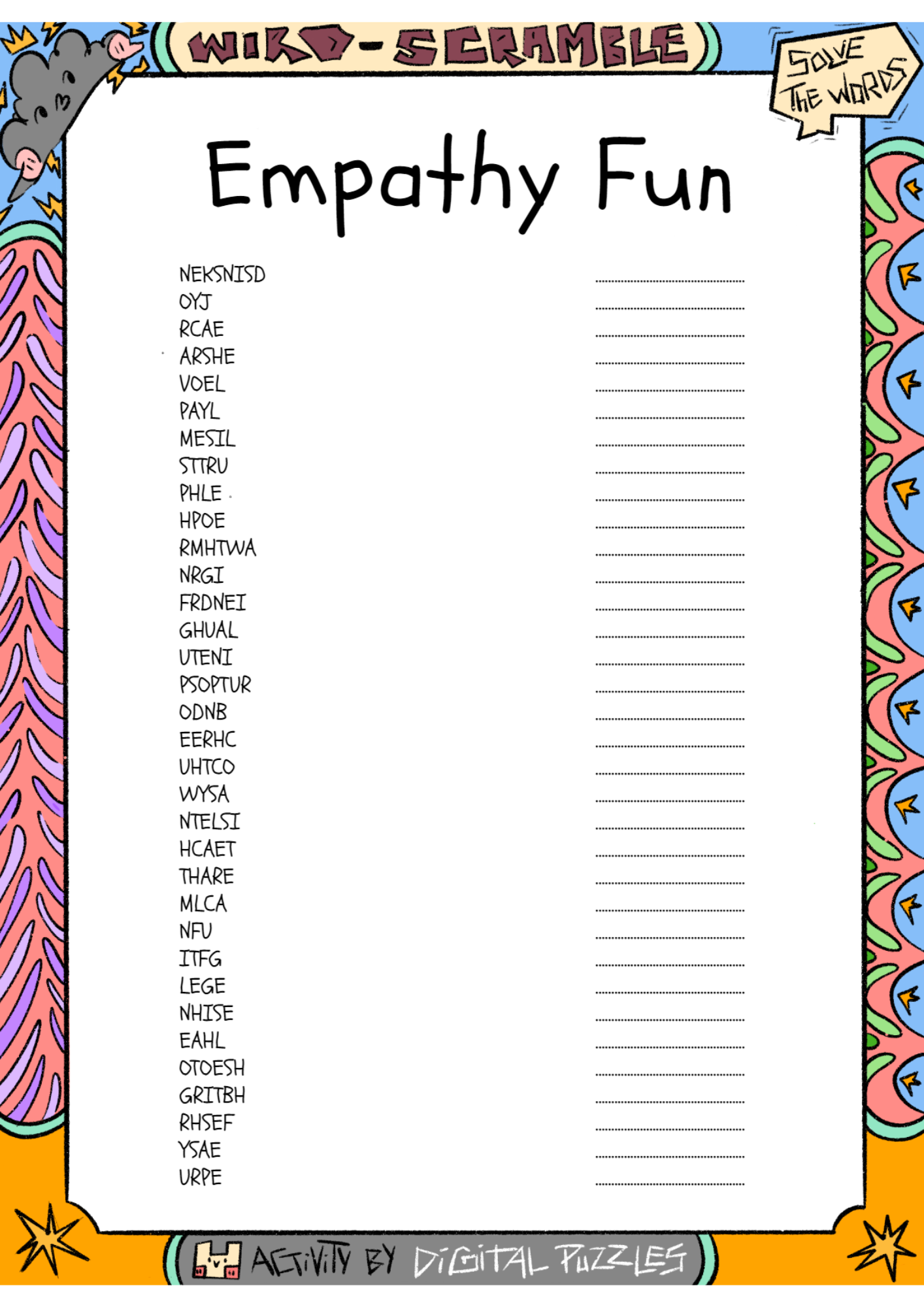 Free Printable Empathy Worksheets