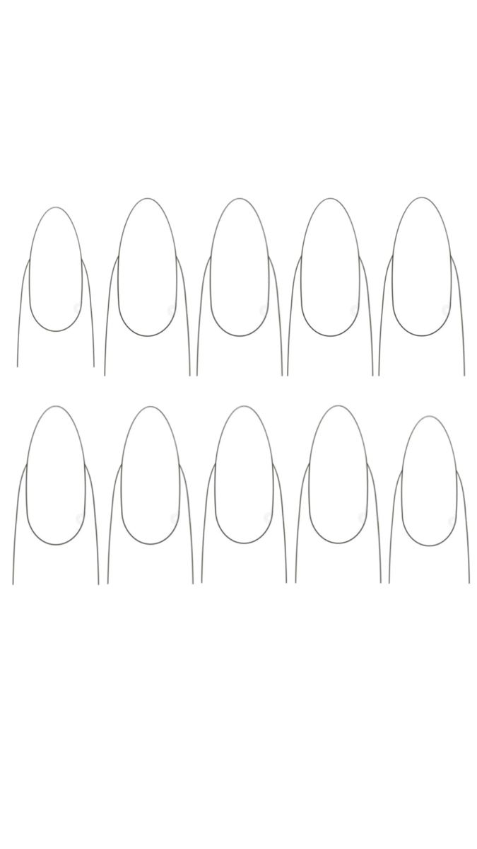 Empty Almond In 2025 Nail Stencils Templates Diy Nails Easy 