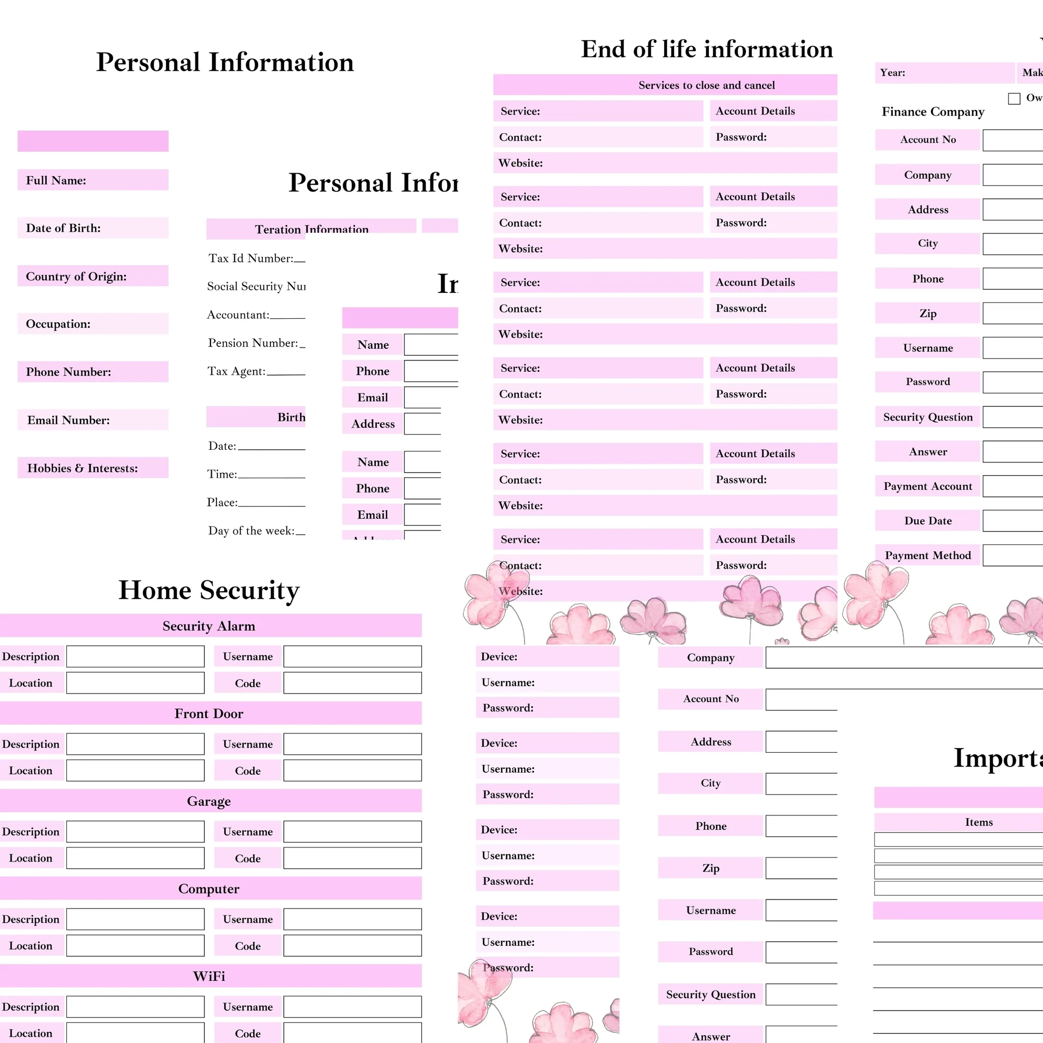Free Printable End Of Life Planning Checklist