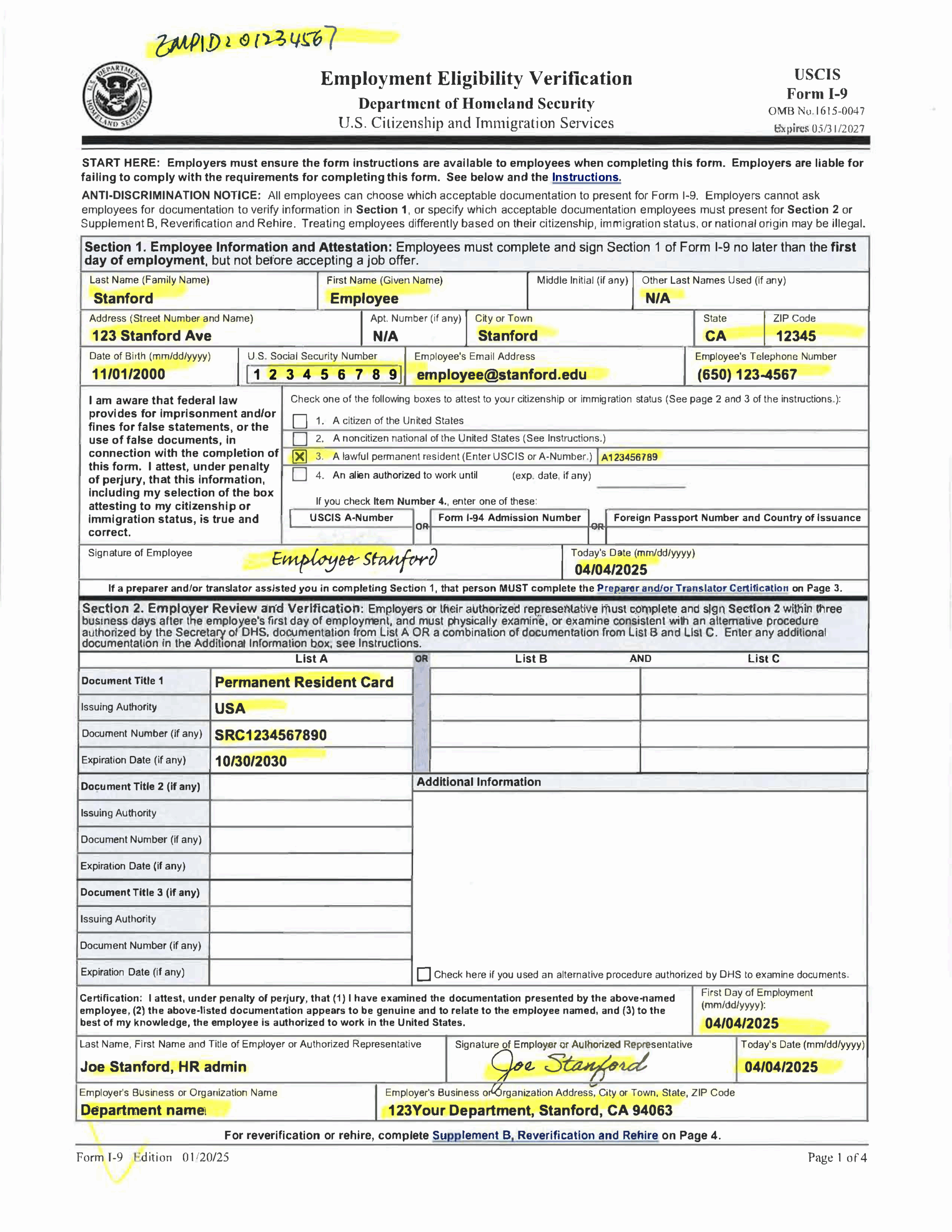 Irs Form I9
