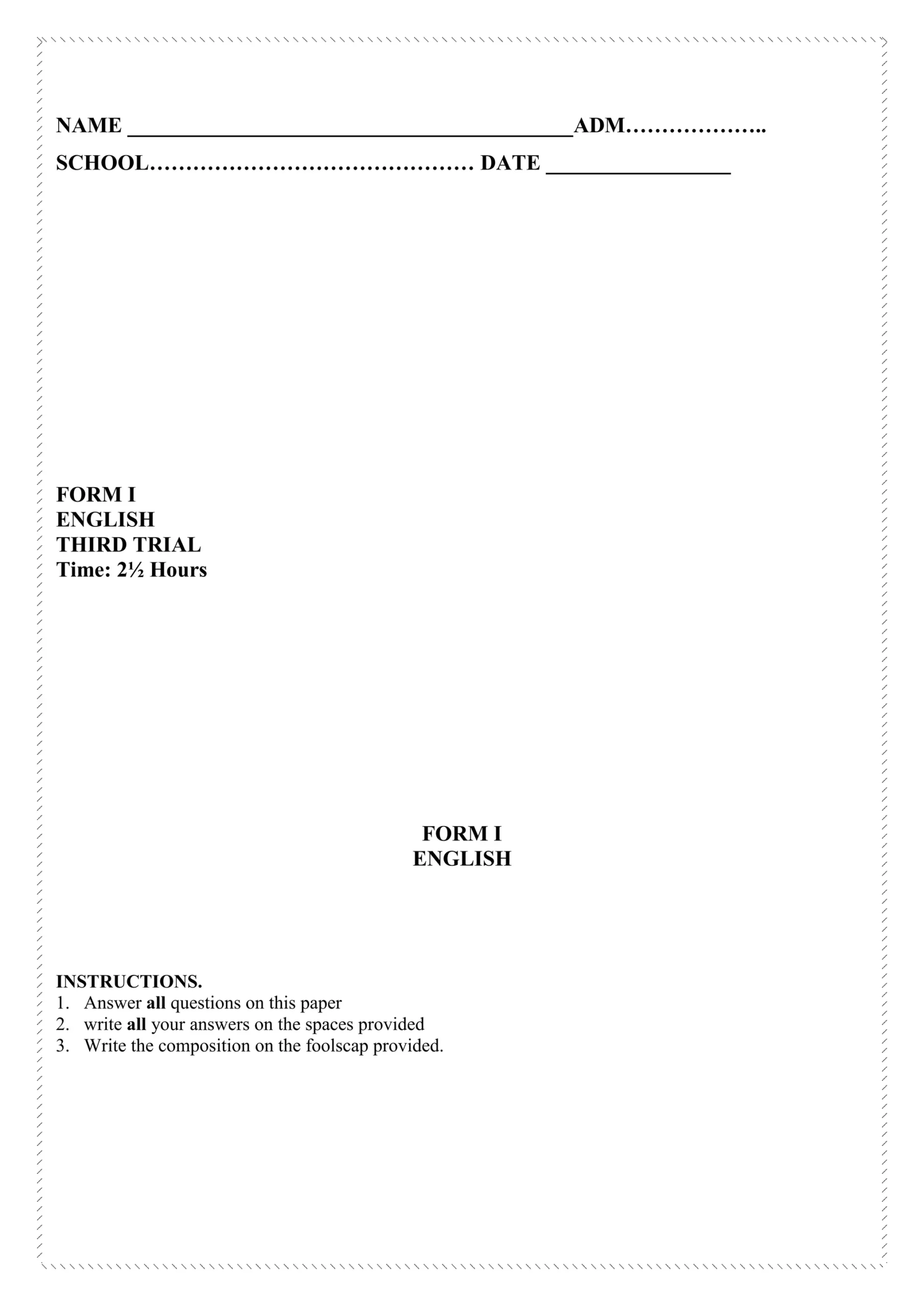 f 1 english paper form 1 mid term 2 exam 2017 pdf
