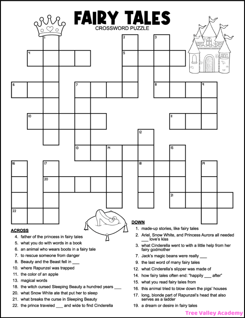 Fourth Grade Crossword Puzzles Free Printable