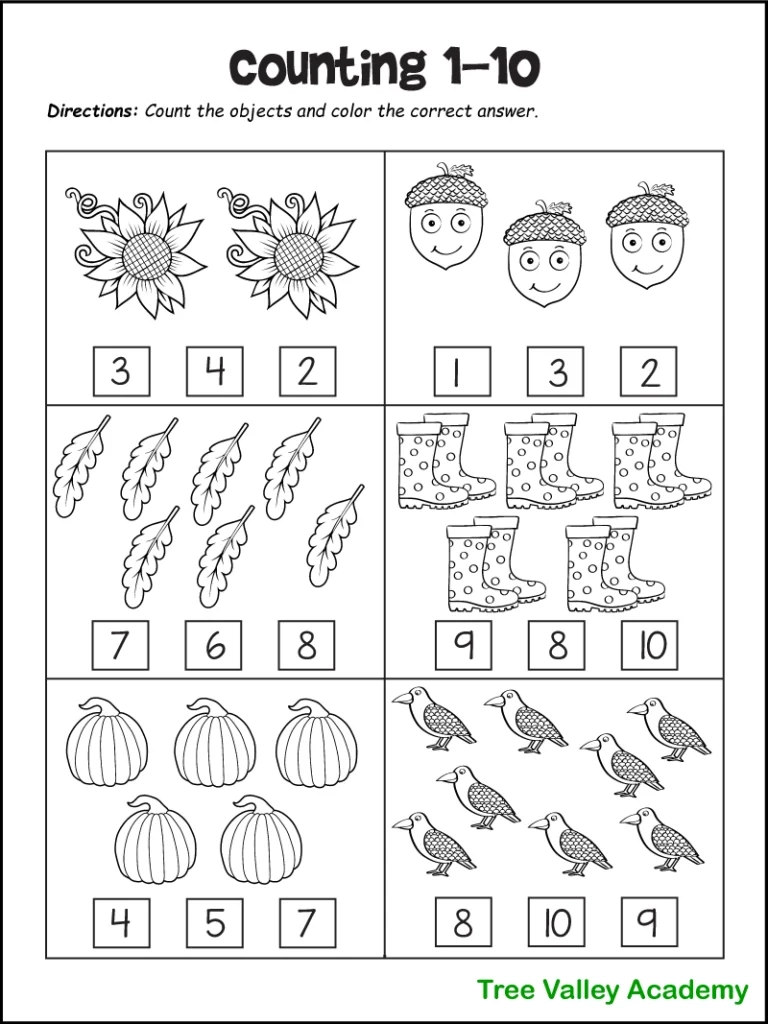 Autumn Worksheets Printable