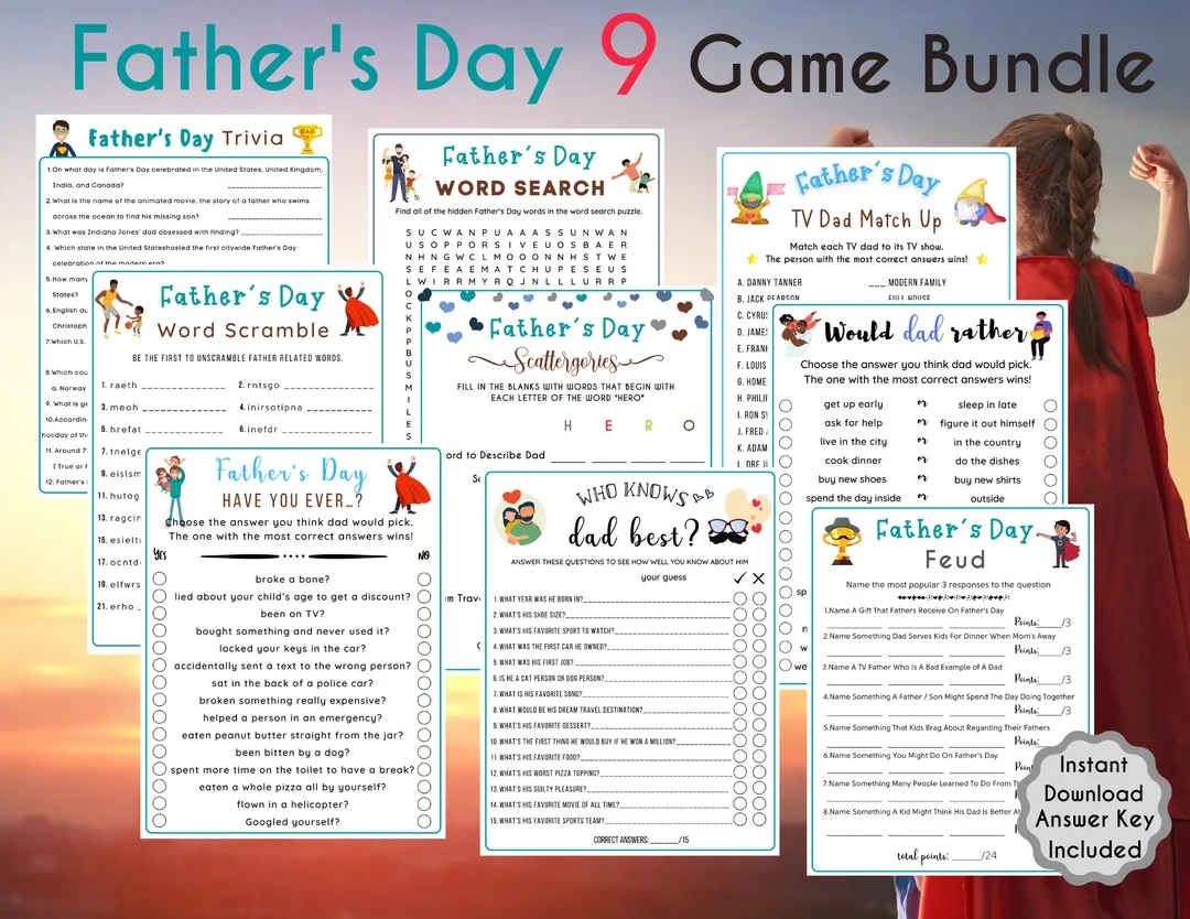 Father's Day Games Printable