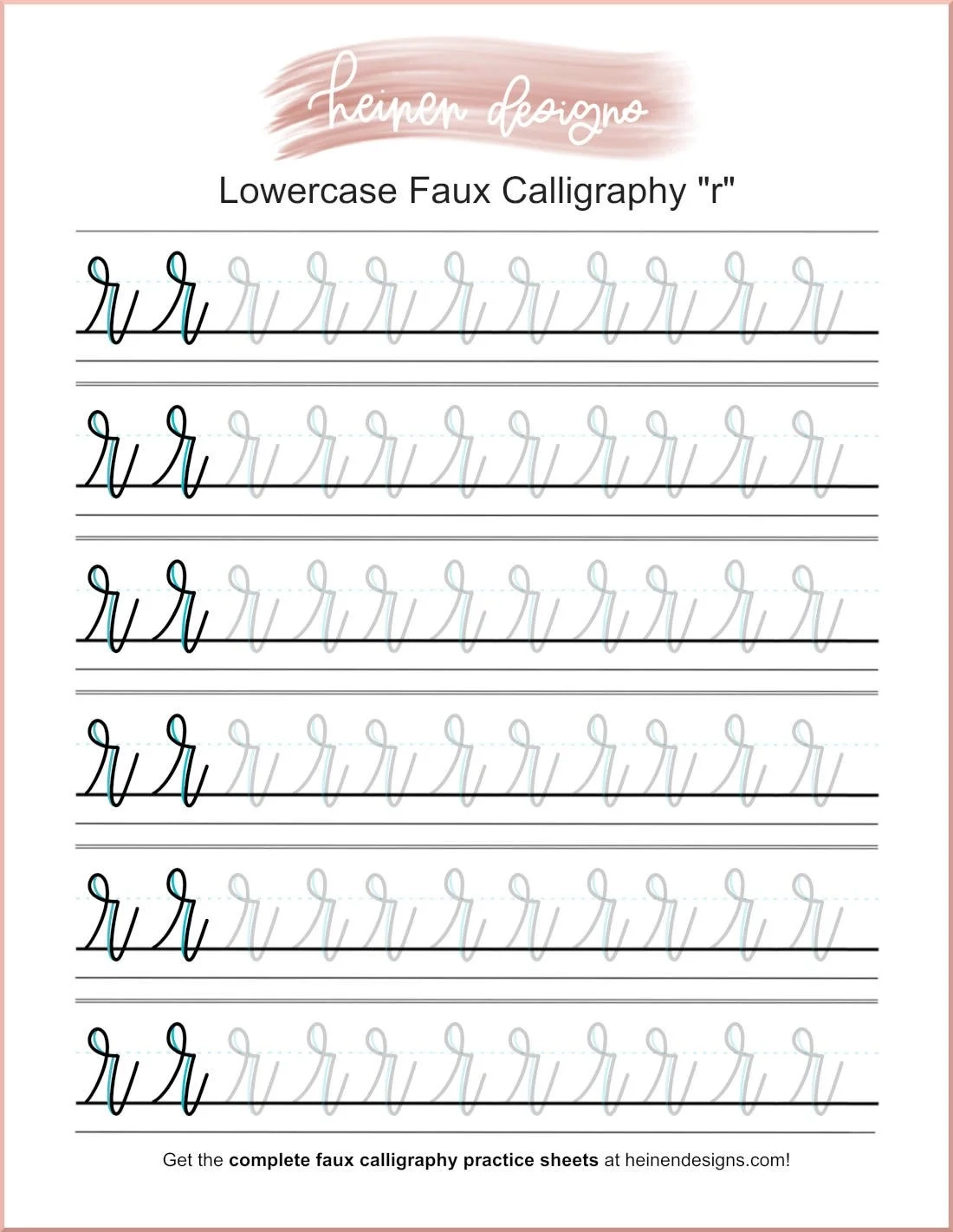 Printable Hand Lettering Practice Sheets Pdf