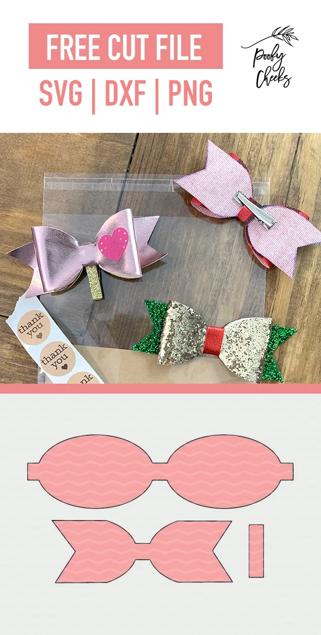 Faux Leather Hair Bow Tutorial Bow Cut File And PDF Template F