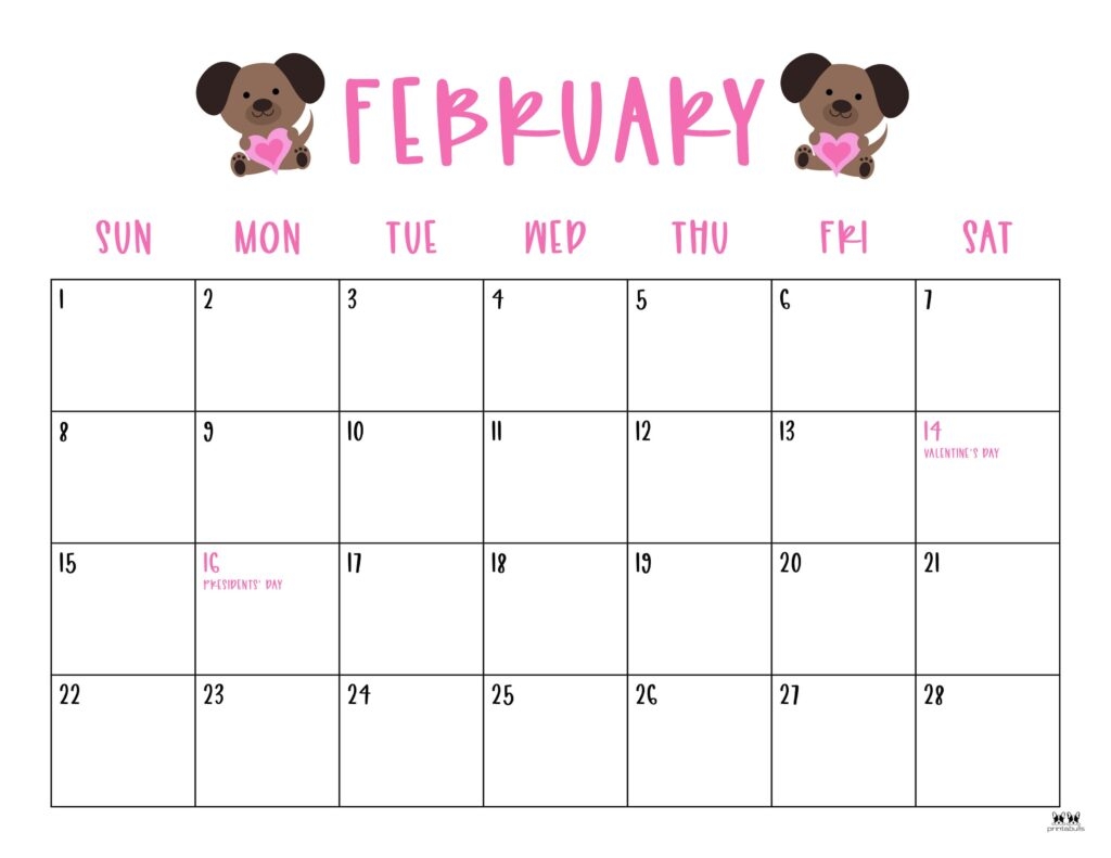 Blank February 2026 Calendar Printable Free Pdf