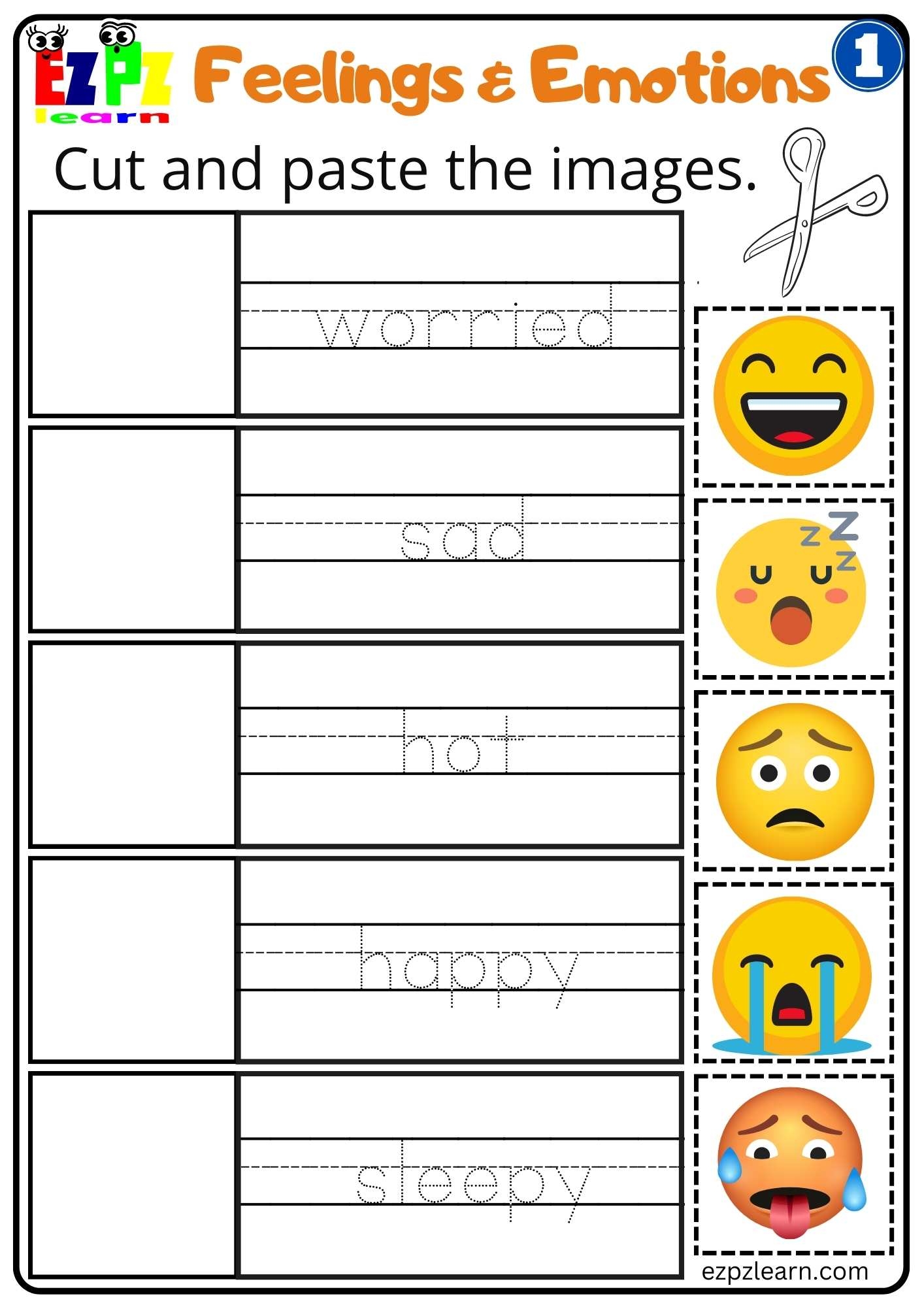 Free Printable Emotions Worksheets For Kids