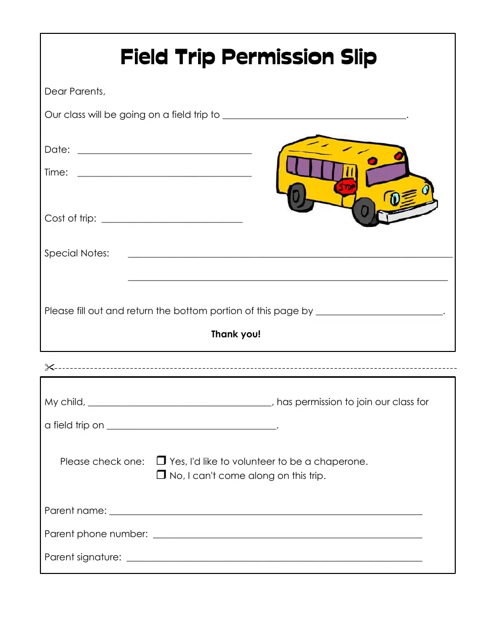 Field Trip Permission Form Template Event Program Template