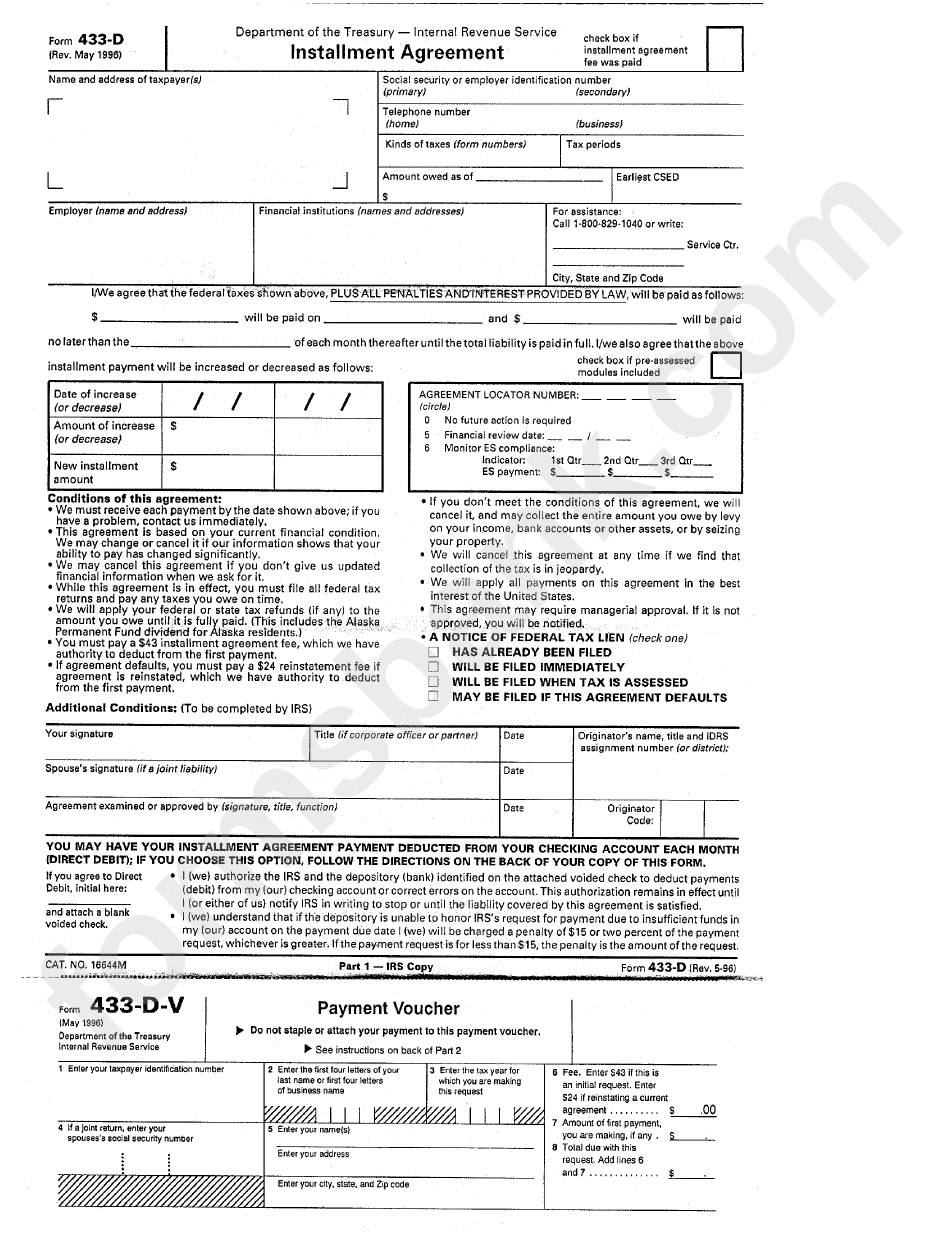 File Form 433-D Online