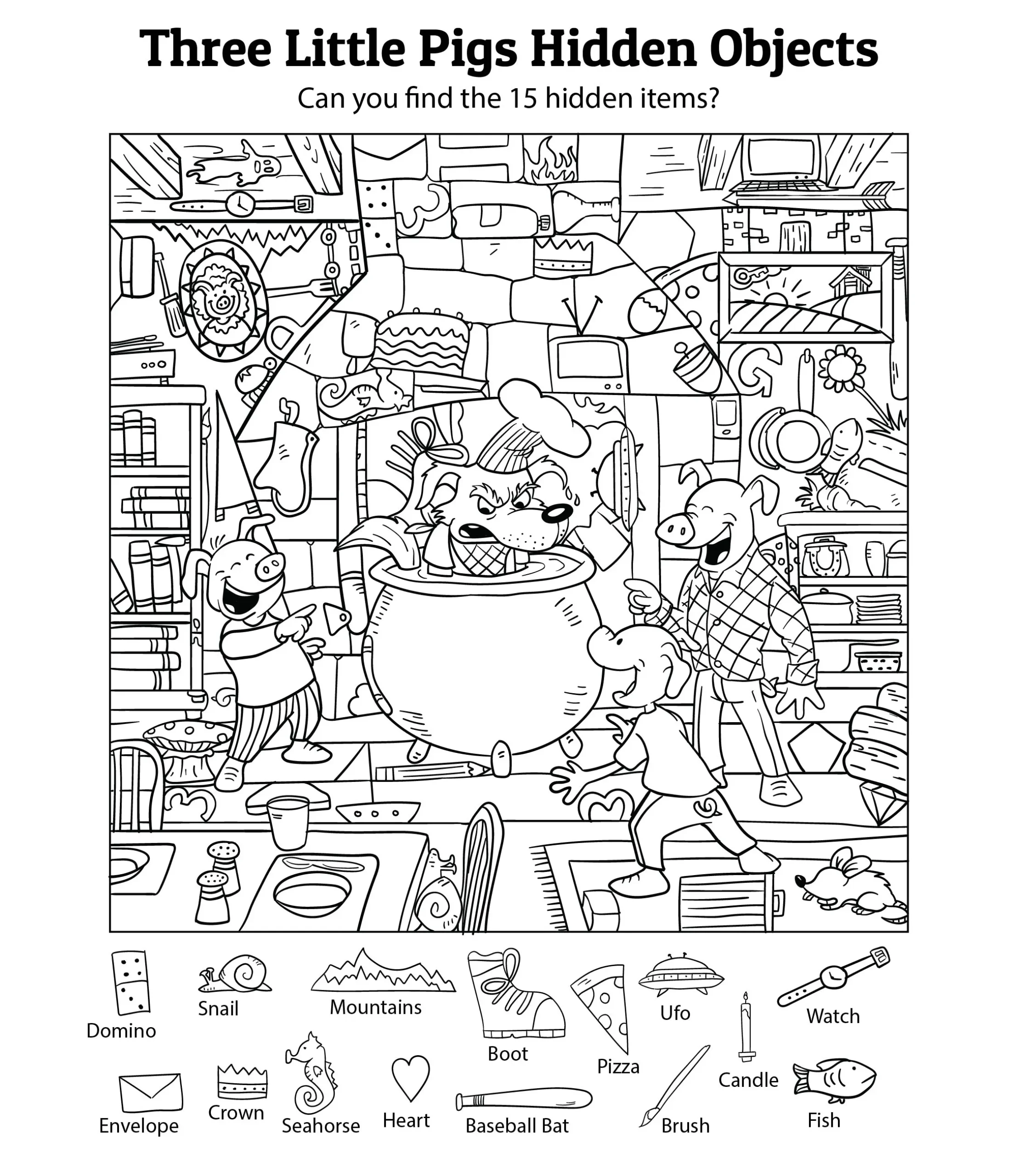 Hidden Objects Printable Puzzles