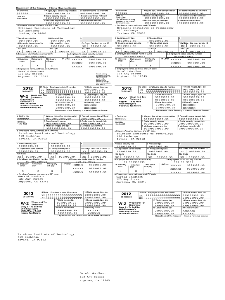 Fine Print W 2 Form Fill Out amp Sign Online DocHub