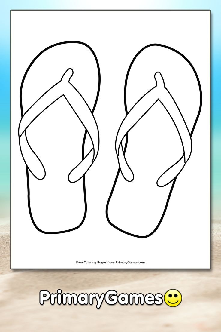 Flip Flops Coloring Page FREE Printable EBook