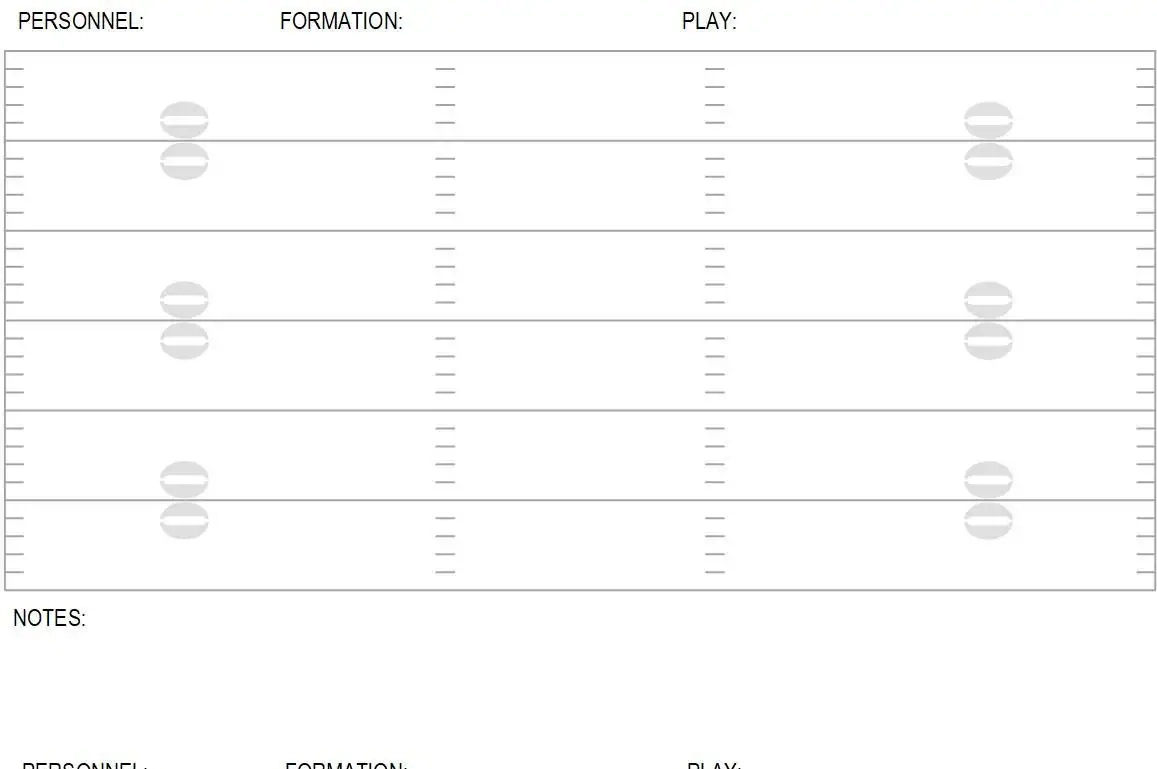 Printable Blank Football Play Template
