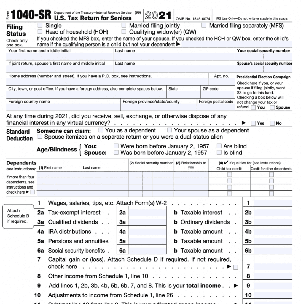 Irs 2022 Tax Return Forms