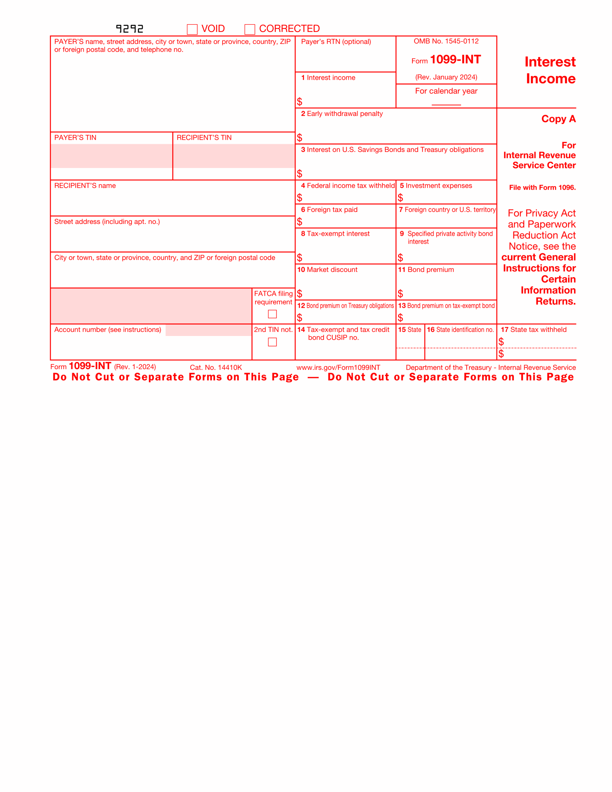 Form 1099 INT 2024 2025 How To Fill Out amp Download PDF Guru