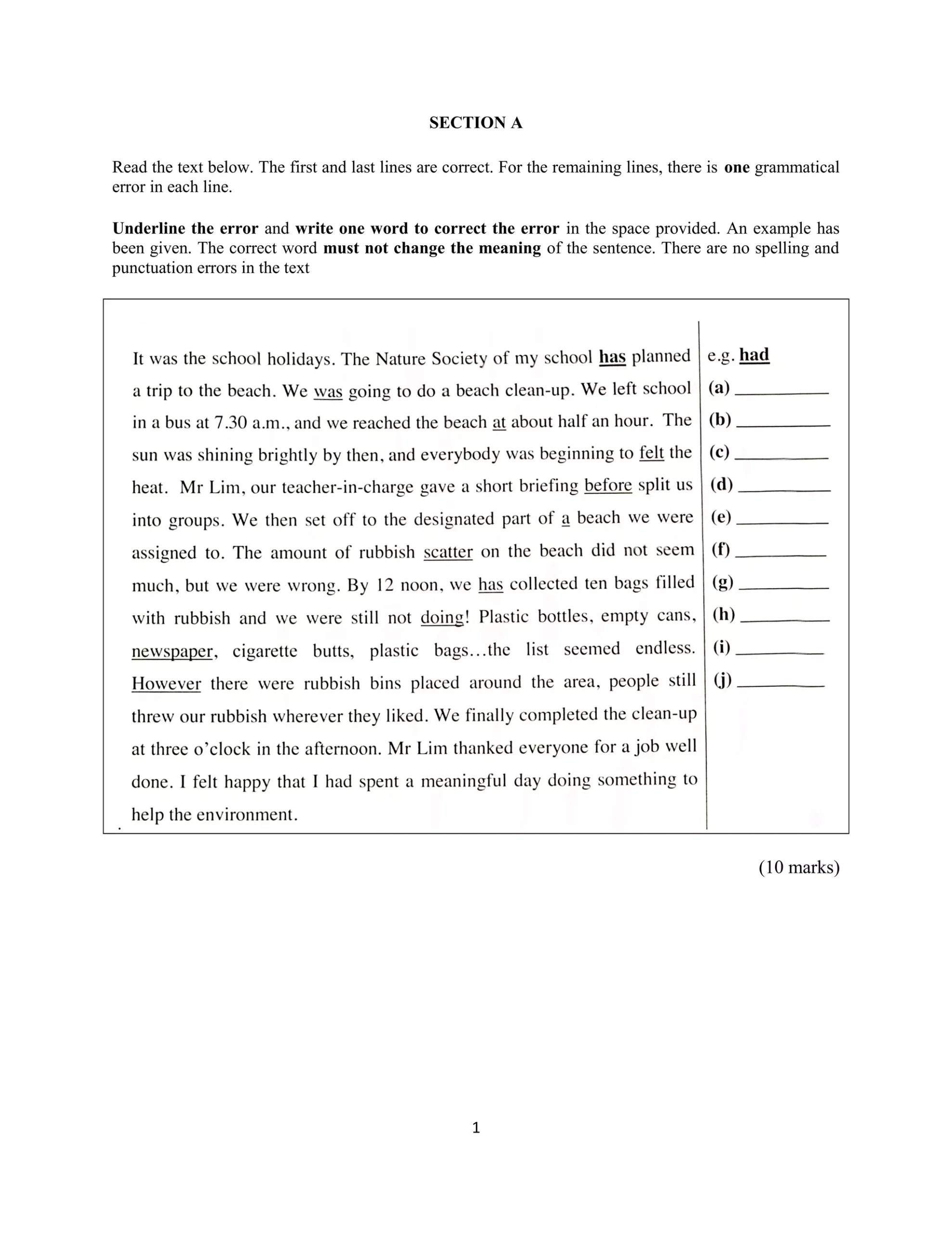 Form 2 Term 1 Mid Term Exam