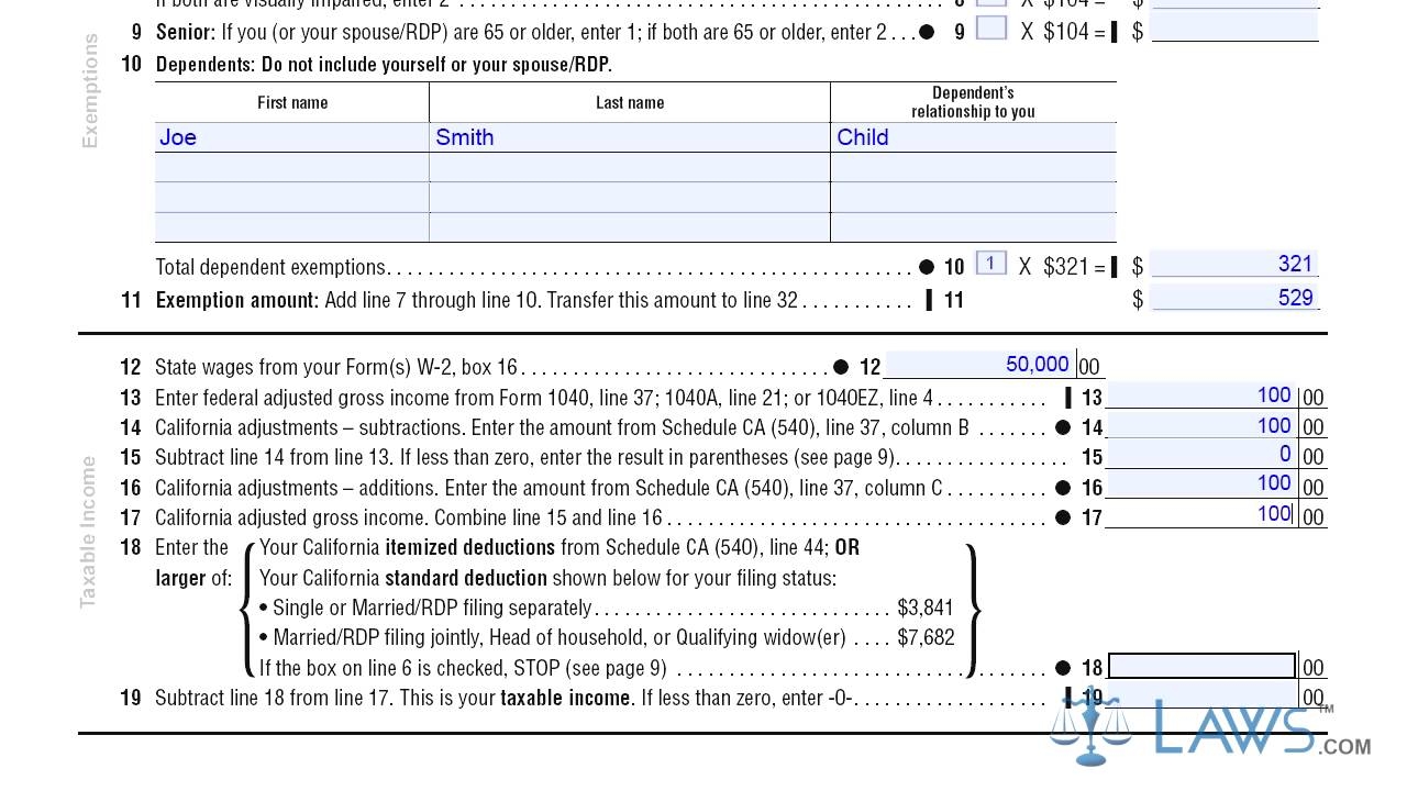 Printable Form 540 - 2024