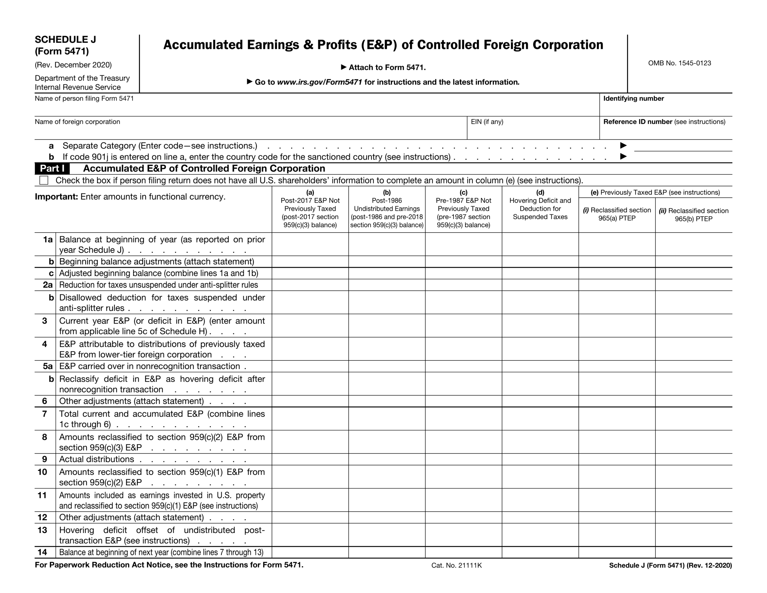 Form 5471 Schedule J 2024 2025 Fill PDF Guru
