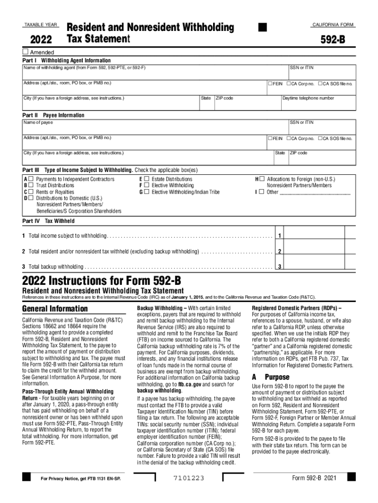 Form 592 Fill Out amp Sign Online DocHub