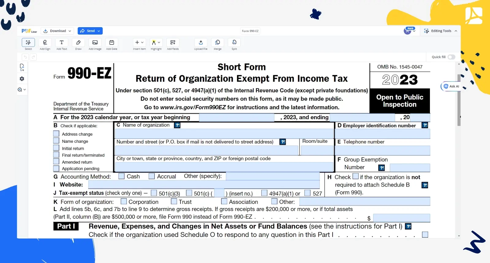 Irs Form 990 Ez 2019 Schedule O