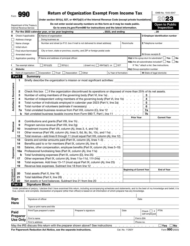 Form 990 Return Of Organization Exempt From Income Tax Safely 
