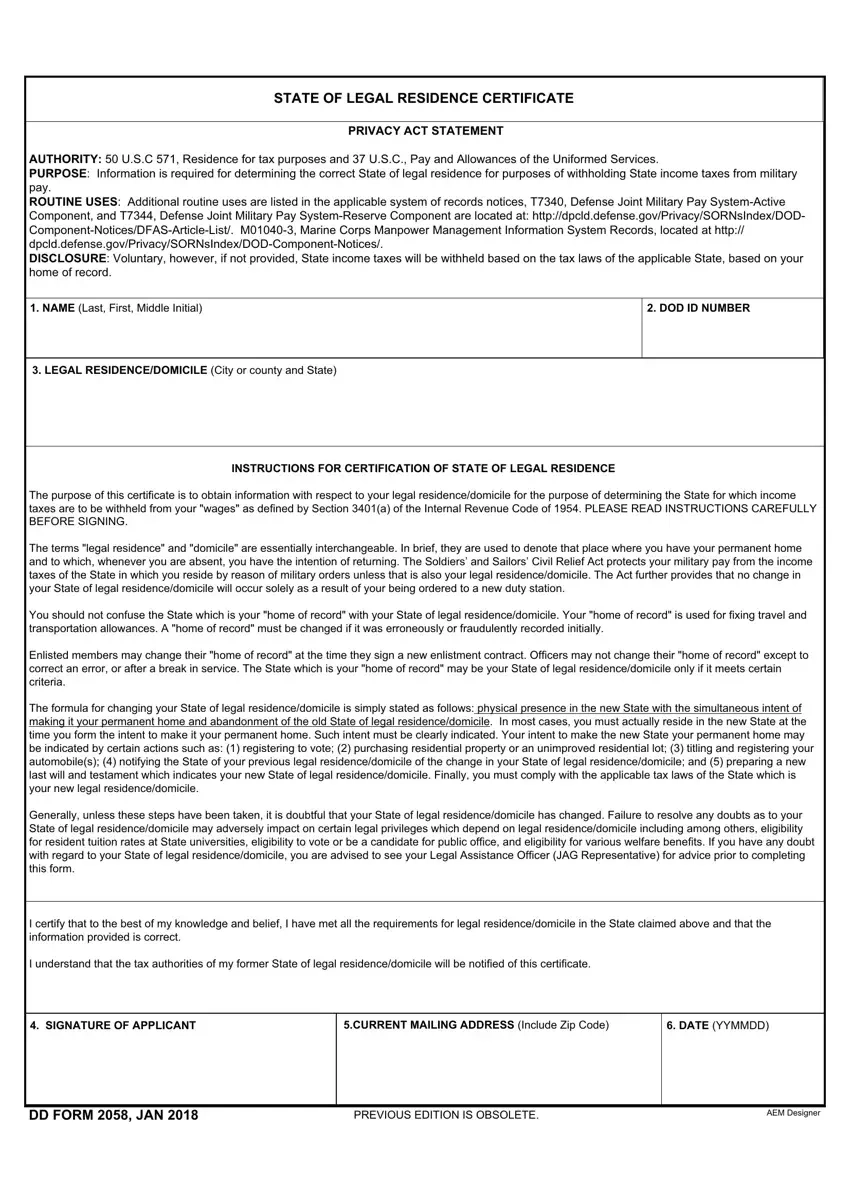 Form Dd 2058 Fill Out Printable PDF Forms Online