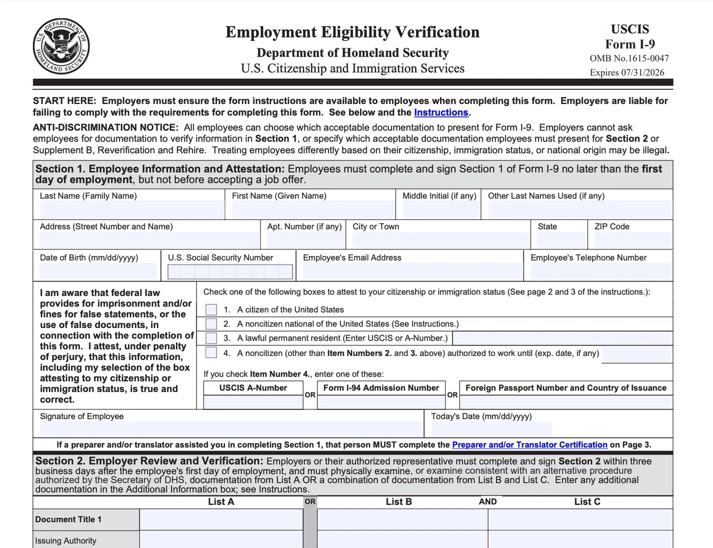 Form I 9 Explained